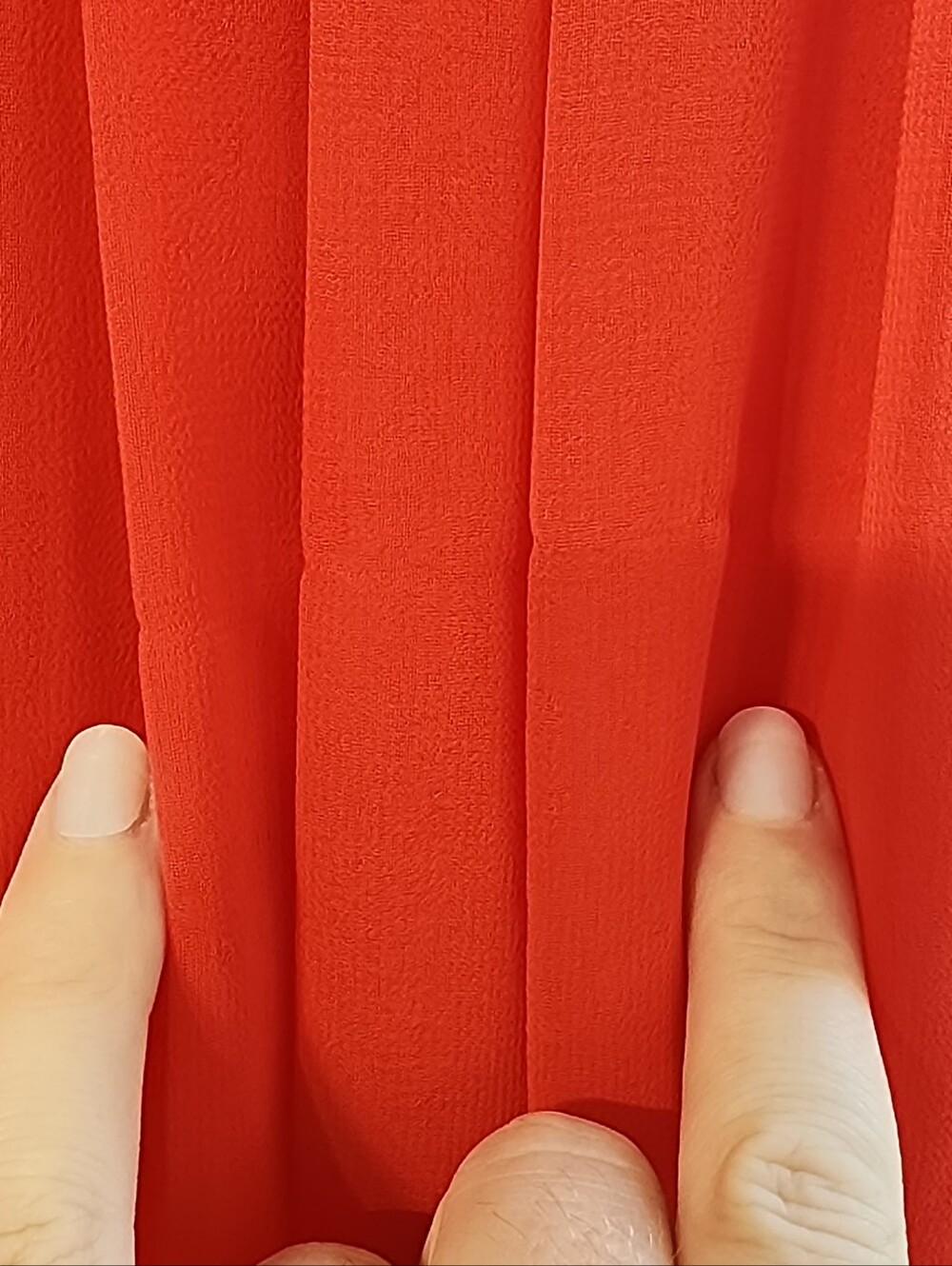 J. Crew Red Pleated Chiffon Dress - Picture 14 of 16